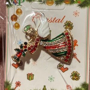 🔥10/$15 Christmas Crystal Angel Pin